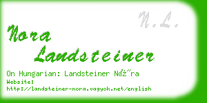 nora landsteiner business card